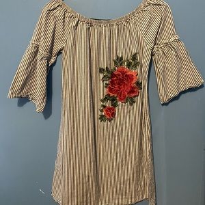 embroidered rose dress